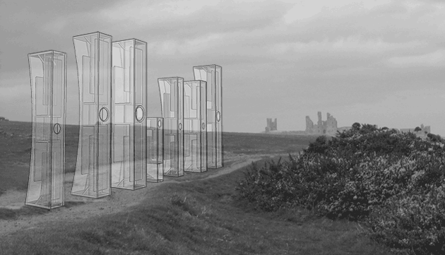Dunstanburgh Castle megaliths — the visual reference for the Megalith series